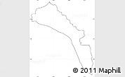 Blank Simple Map of Mutarara, cropped outside, no labels