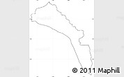 Blank Simple Map of Mutarara, cropped outside