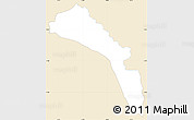 Classic Style Simple Map of Mutarara, single color outside