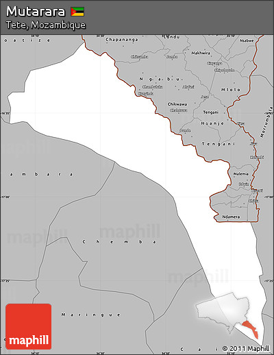 Gray Simple Map of Mutarara