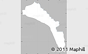 Gray Simple Map of Mutarara, single color outside