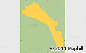 Savanna Style Simple Map of Mutarara, single color outside