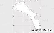 Silver Style Simple Map of Mutarara, cropped outside