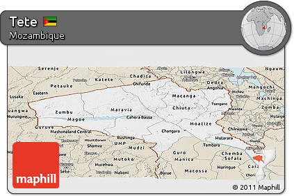 Classic Style Panoramic Map of Tete