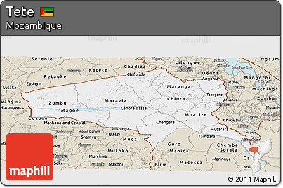 Classic Style Panoramic Map of Tete