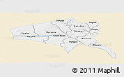 Classic Style Panoramic Map of Tete, single color outside