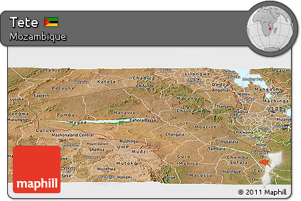 Satellite Panoramic Map of Tete
