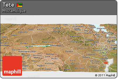 Satellite Panoramic Map of Tete