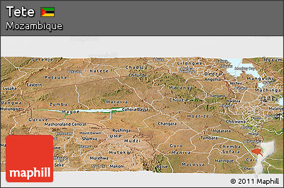 Satellite Panoramic Map of Tete