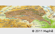 Satellite Panoramic Map of Tete, physical outside