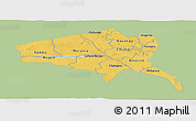 Savanna Style Panoramic Map of Tete, single color outside
