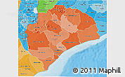 Political Shades 3D Map of Zambezia