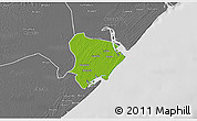 Physical 3D Map of Inhassunge, desaturated