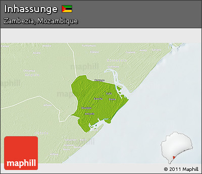 Physical 3D Map of Inhassunge, lighten