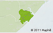 Physical 3D Map of Inhassunge, lighten