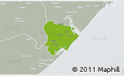 Physical 3D Map of Inhassunge, lighten, semi-desaturated