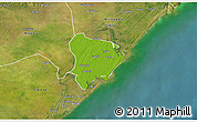 Physical 3D Map of Inhassunge, satellite outside