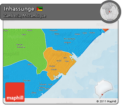 Political 3D Map of Inhassunge