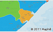 Political 3D Map of Inhassunge