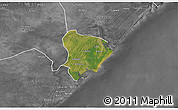 Satellite 3D Map of Inhassunge, desaturated