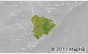 Satellite 3D Map of Inhassunge, lighten, desaturated