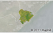 Satellite 3D Map of Inhassunge, lighten, semi-desaturated
