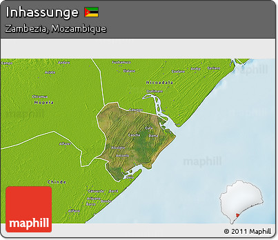 Satellite 3D Map of Inhassunge, physical outside