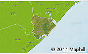 Satellite 3D Map of Inhassunge, physical outside