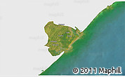Satellite 3D Map of Inhassunge, single color outside