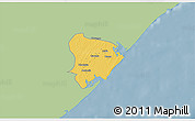 Savanna Style 3D Map of Inhassunge, single color outside