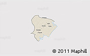 Shaded Relief 3D Map of Inhassunge, cropped outside