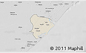 Shaded Relief 3D Map of Inhassunge, desaturated
