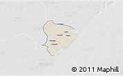 Shaded Relief 3D Map of Inhassunge, lighten, desaturated