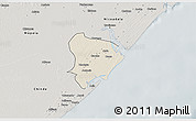 Shaded Relief 3D Map of Inhassunge, semi-desaturated