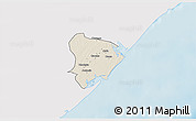 Shaded Relief 3D Map of Inhassunge, single color outside