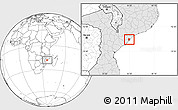 Blank Location Map of Inhassunge, highlighted country