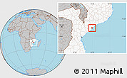 Gray Location Map of Inhassunge, highlighted country