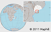 Gray Location Map of Inhassunge, highlighted parent region