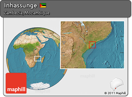 Satellite Location Map of Inhassunge