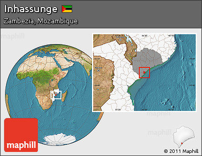 Satellite Location Map of Inhassunge, highlighted country, highlighted parent region
