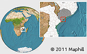 Satellite Location Map of Inhassunge, highlighted country, highlighted parent region