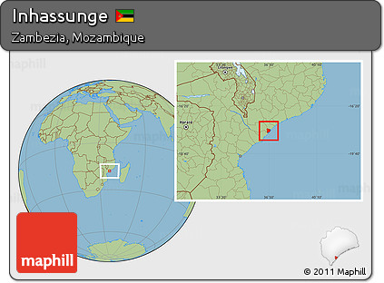 Savanna Style Location Map of Inhassunge