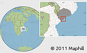 Savanna Style Location Map of Inhassunge, highlighted country, highlighted parent region