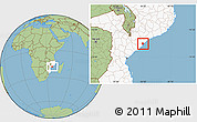 Savanna Style Location Map of Inhassunge, highlighted country