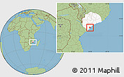 Savanna Style Location Map of Inhassunge, highlighted parent region