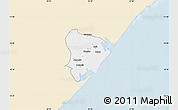 Classic Style Map of Inhassunge, single color outside