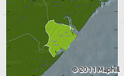 Physical Map of Inhassunge, darken