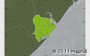 Physical Map of Inhassunge, darken, semi-desaturated