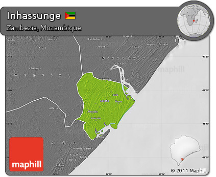 Physical Map of Inhassunge, desaturated
