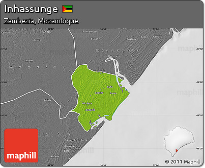 Physical Map of Inhassunge, desaturated
